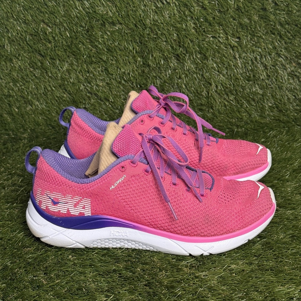 Hoka Hupana 2 Womens 9.5 Pink Purple Knit Athletic Running Shoes 1019573 HPFC